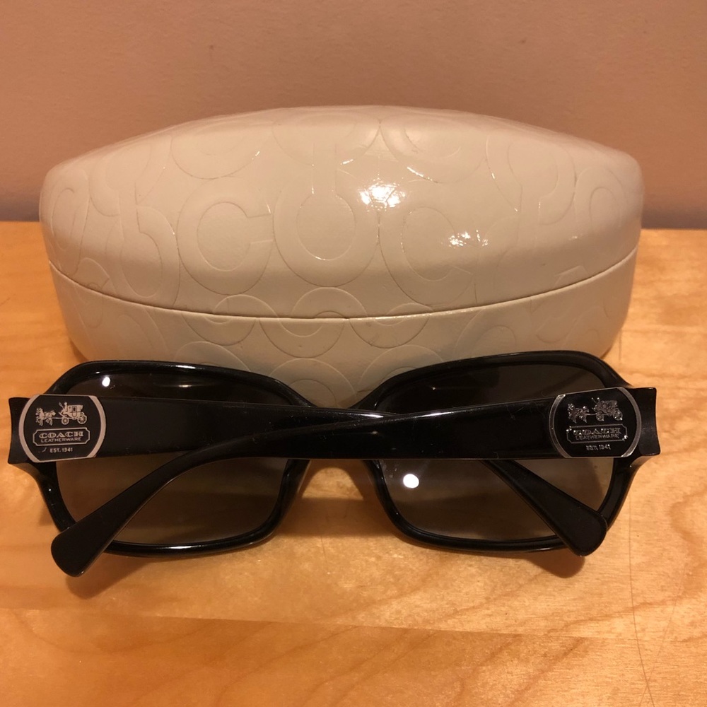 Coach black sunglasses with case